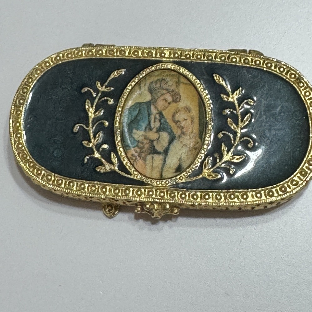 Vtg Estee Lauder Solid Perfume Compact Pill Box Trinket Box With Perfume Used